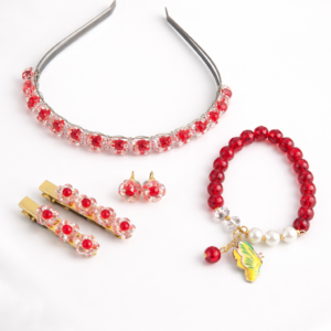 Kids Floral Hair Accessories Combo Set